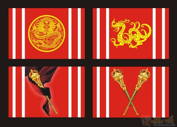 龙图腾的旗帜及罗马权杖的造型