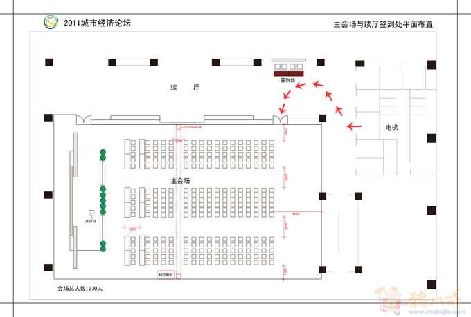 2011城市经济论坛主会场设计及签到处视觉设计