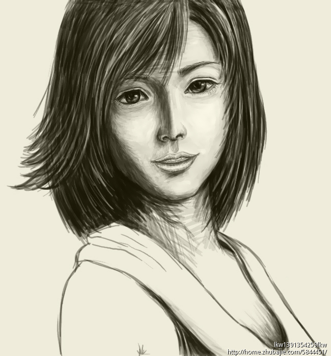 照片美化:求一幅人物素描