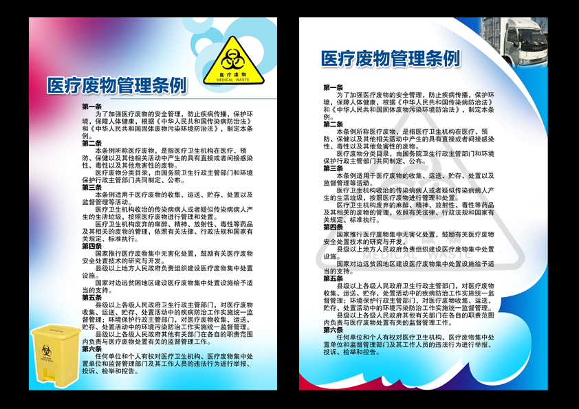 医疗废物管理条例展板设计