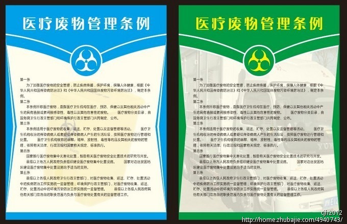 医疗废物管理条例 展板设计