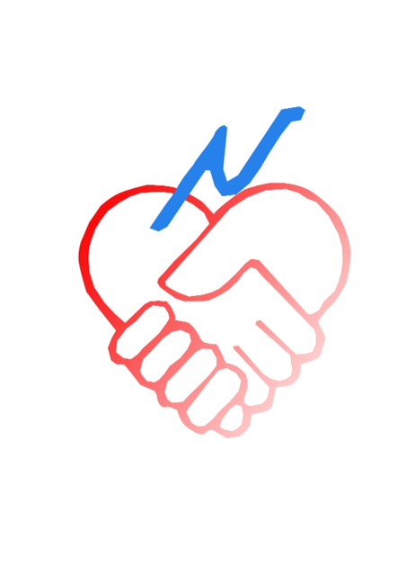 该logo有三个元素,为爱心,握手,n: 分别代表对病人的关爱;医生和护士