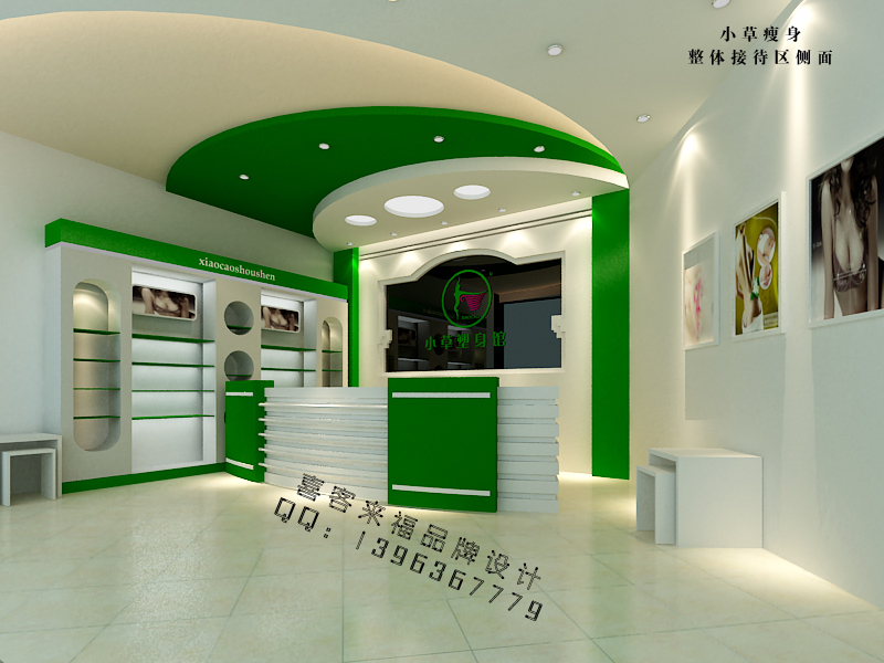 美容院吧台背景墙图片,美容院背景墙的设计,美容院的装修背景墙,