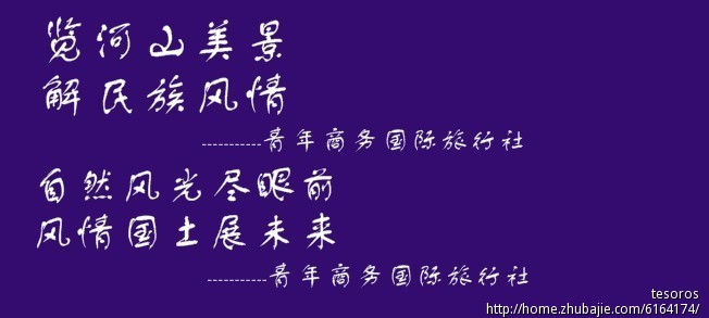 重庆青年商务国际旅行社有限公司 广告语