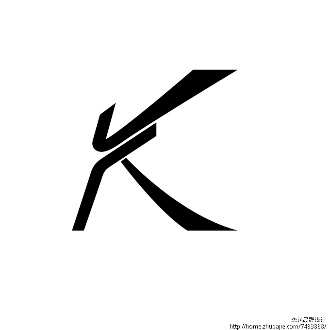 英文K字母设计,简单任务