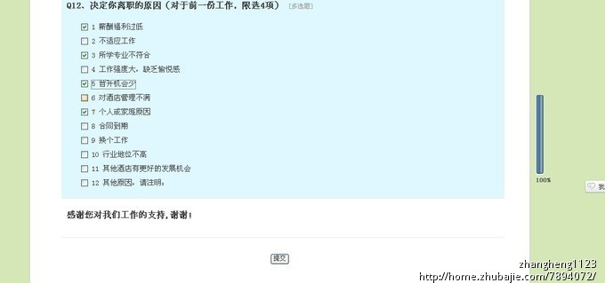 酒店员工满意度调查征集