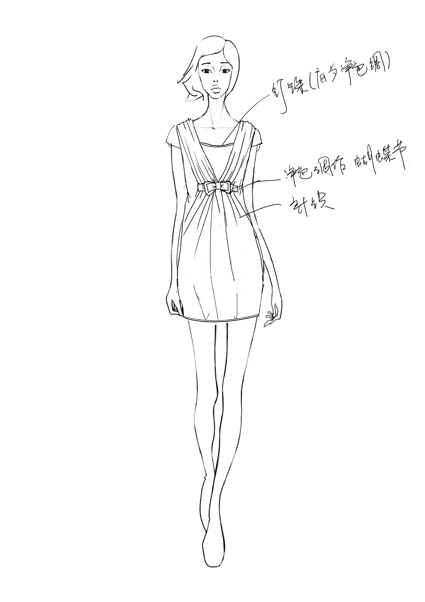 短裙<em>设计手稿</em>-服装设计-服饰设计-服装图案设计