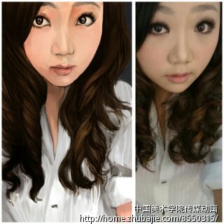 真人照片画成q版<em>漫画</em>+中国美术<em>学院</em>传媒动画