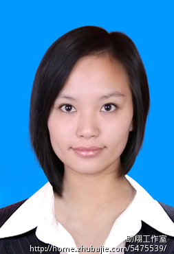 一寸<em>照片底色</em>变成渐变蓝,服装P成白衬衣西装 