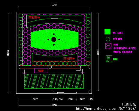 高层平屋顶设计花园菜园 只要CAD示意图 - 新