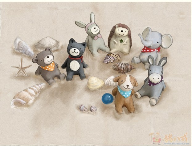 按照给定的色调风格进行大型壁画素材设计 - 壁