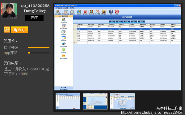 桌面软件开发(要求界面好看)_东泰科技工作室