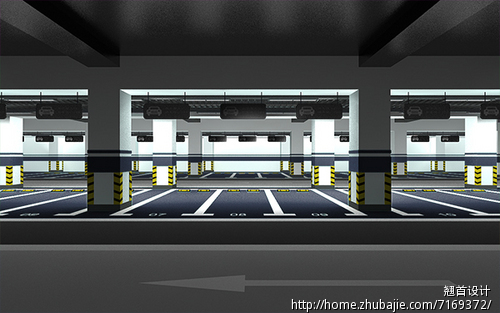 地下车库消防工程3D建模 - 3D模型设计