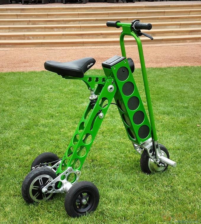 折叠车URB-E车架折叠结构及前轮旋转结构 - 机