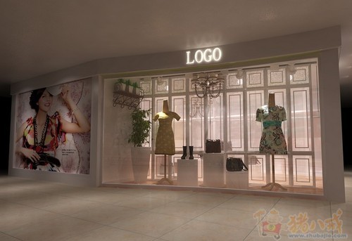 商场边厅100平米<em>少女装装修</em>效果图-<em>店铺</em>商场装