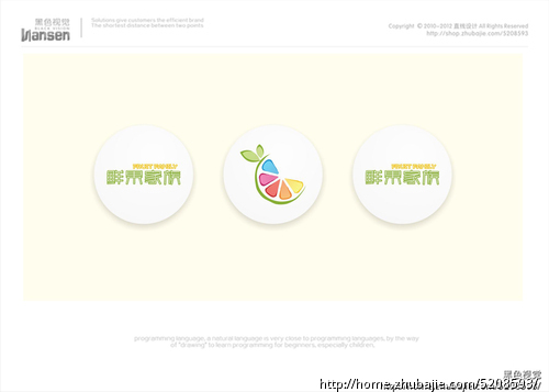 新鲜水果类商标 : 鲜果家族Logo设计-LOGO设