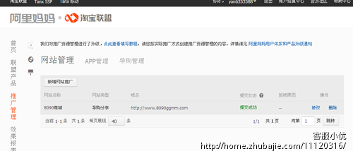能通过阿里妈妈-自建网站推广审核通过的淘宝