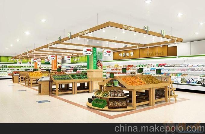 广州15分电子商务公司水果蔬菜堆头展示设计