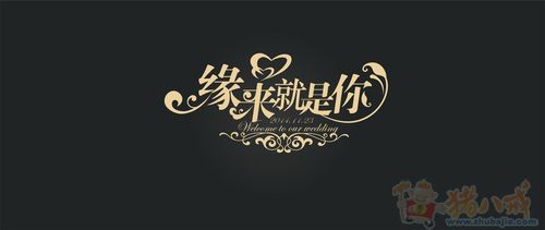 婚礼主题艺术字体设计--“缘来就是你”-字体设计-LOGO\/VI设计 -猪八戒网