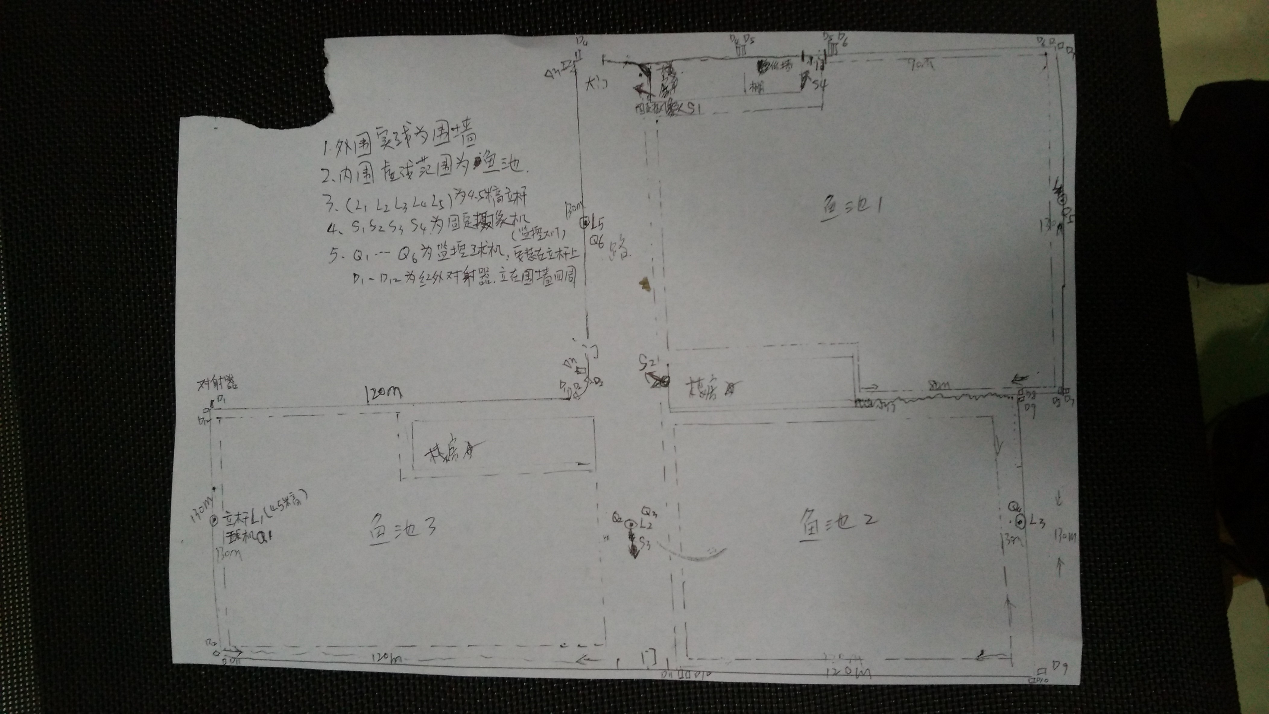 画一张监控工程点位图(平面图)