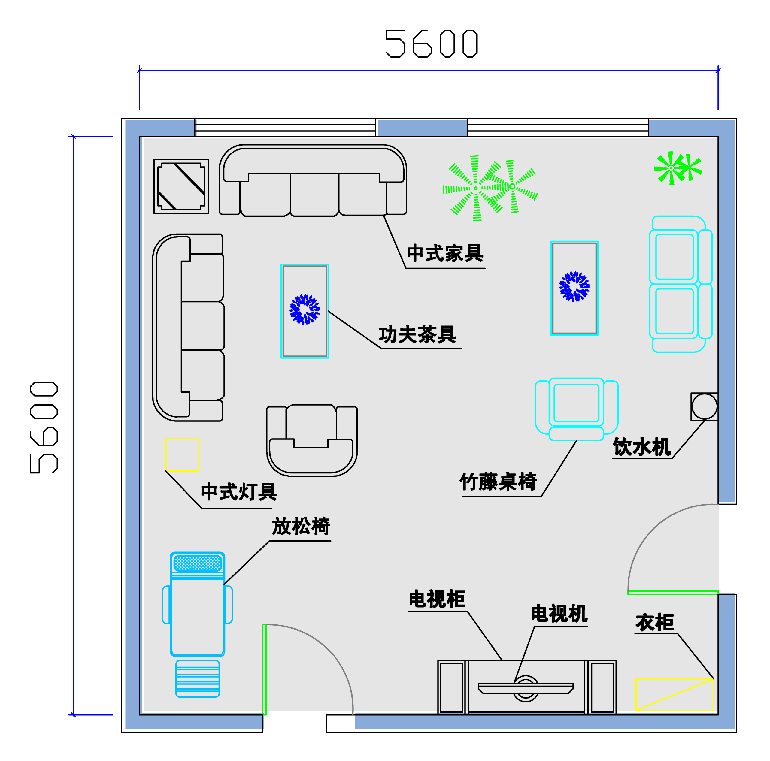 为中职学校提供(心理咨询室平面设计图)