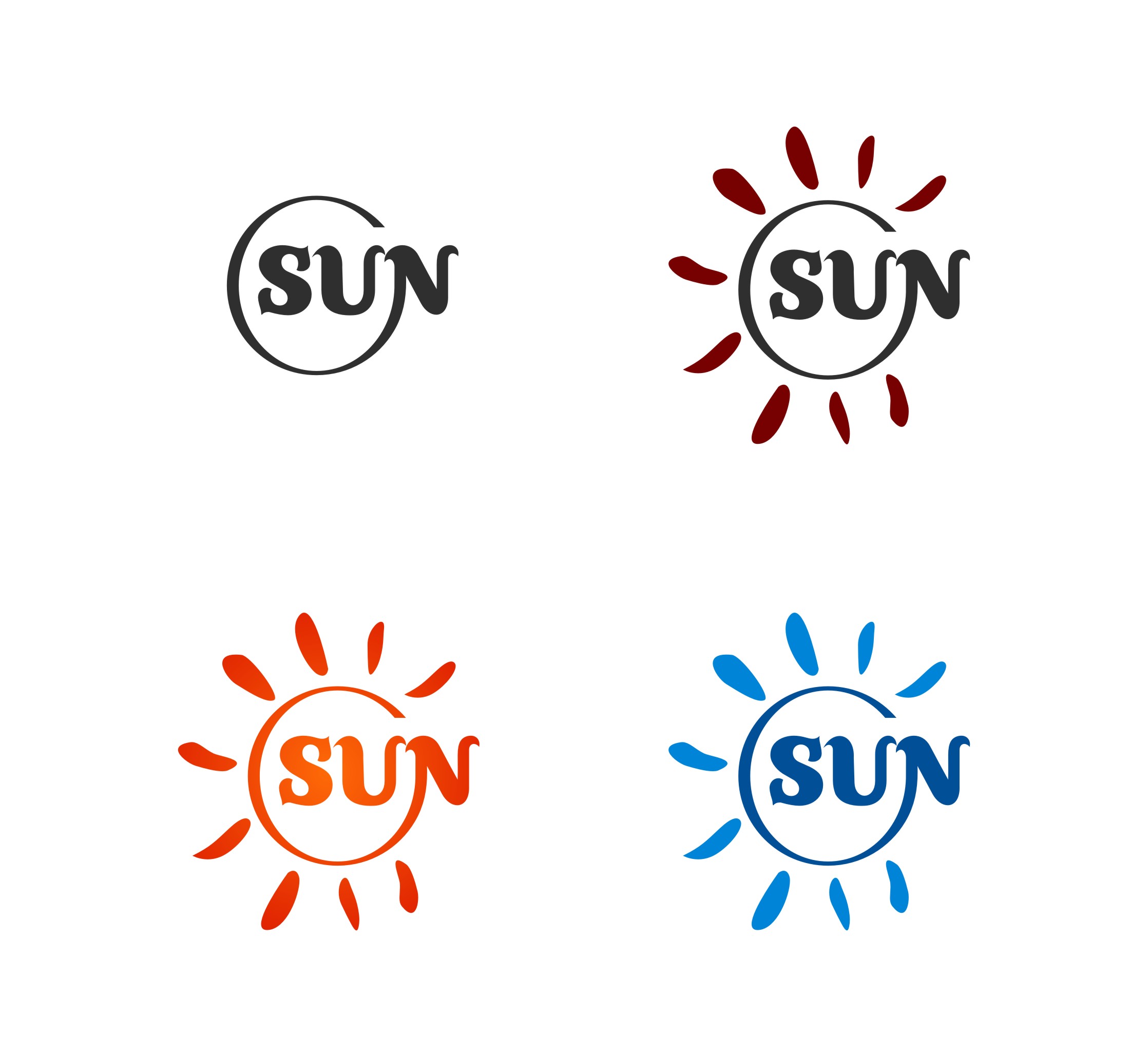 帮我设定一个商标字体,是英文sun