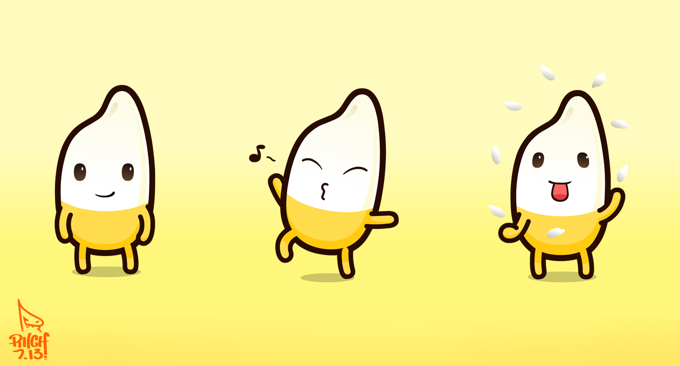 大米的卡通形象平面设计第18173462号稿件