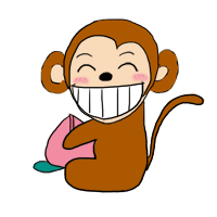 猴子龇牙笑表情包图片