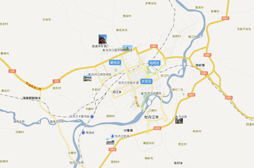 黑龙江省牡丹江市区地图