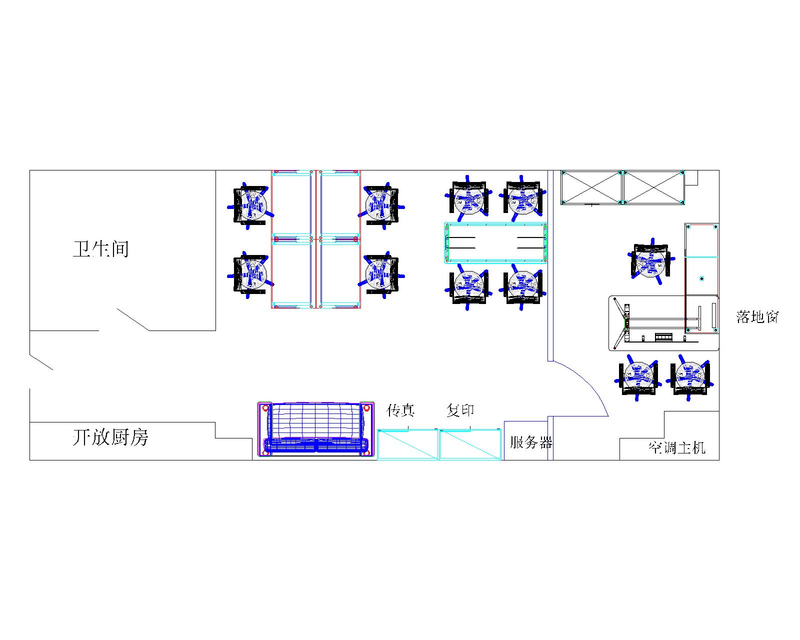 30多平米小型办公室布局设计