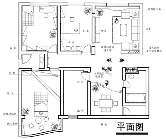 168要改四房三衛一書房,求高人出各個房間效果圖,簡歐或現代