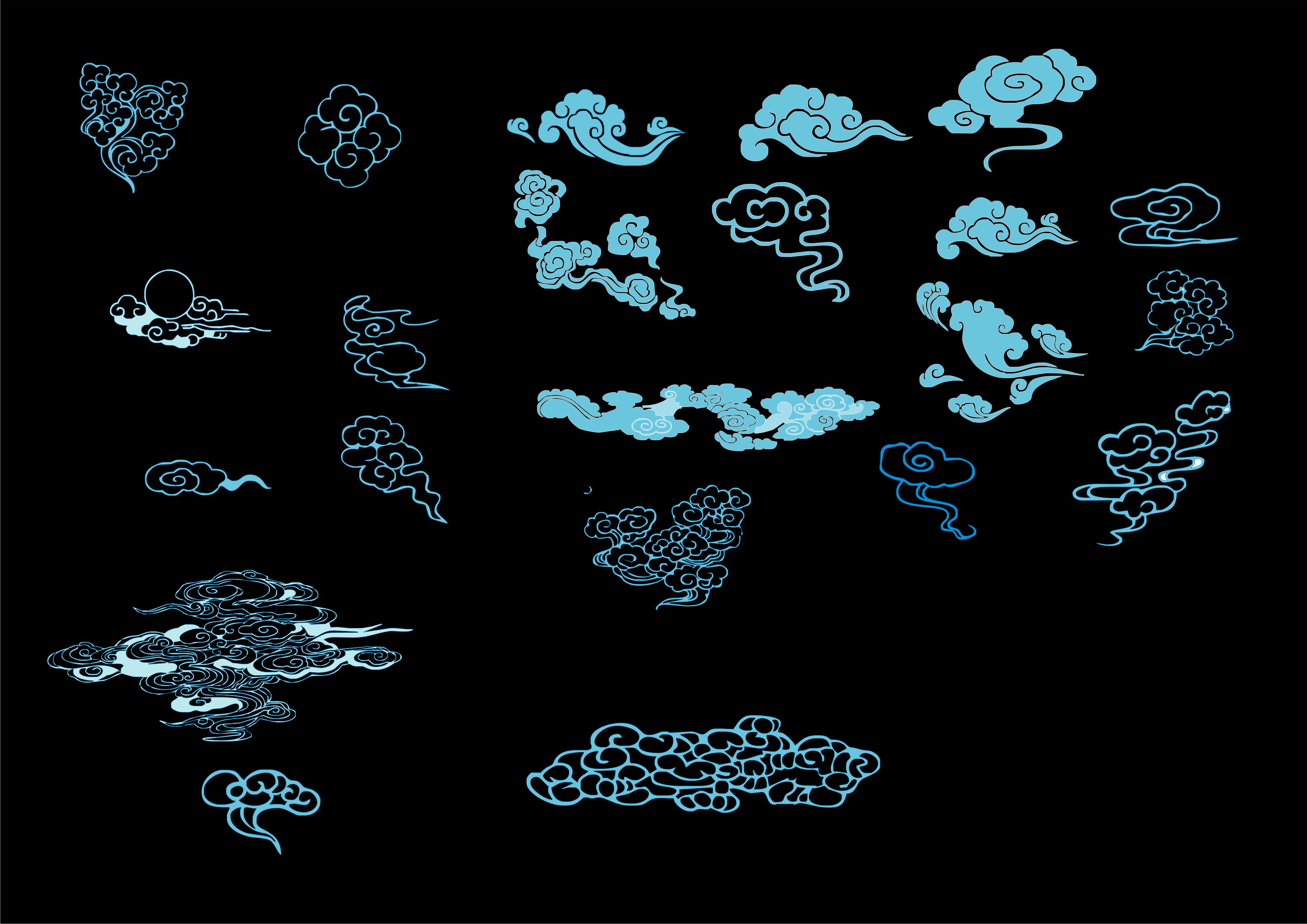 求中国古典祥云图设计第28895543号稿件