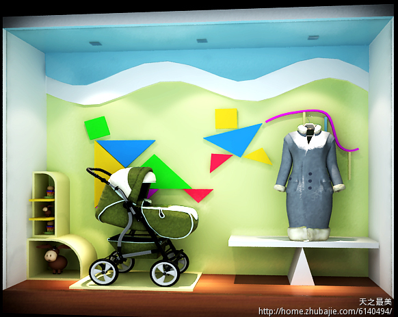 母婴用品店橱窗设计