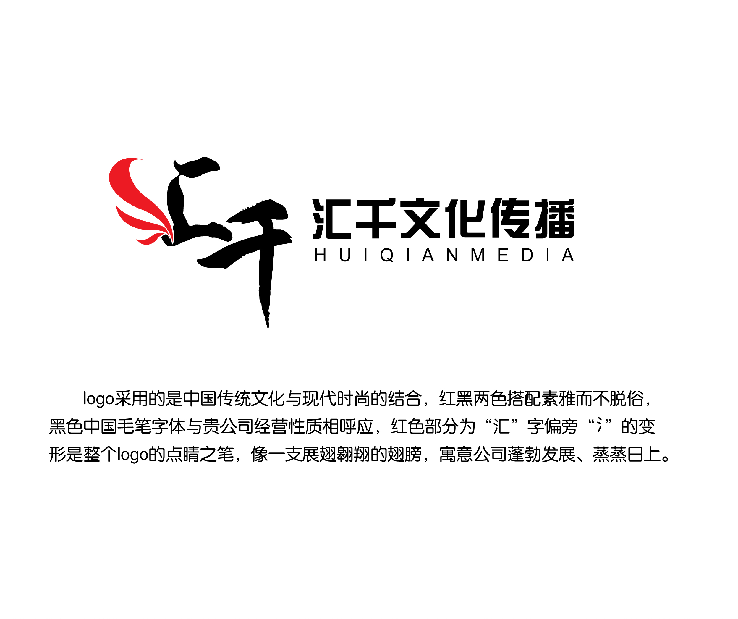 上海汇千文化传播有限公司logo及名片设计