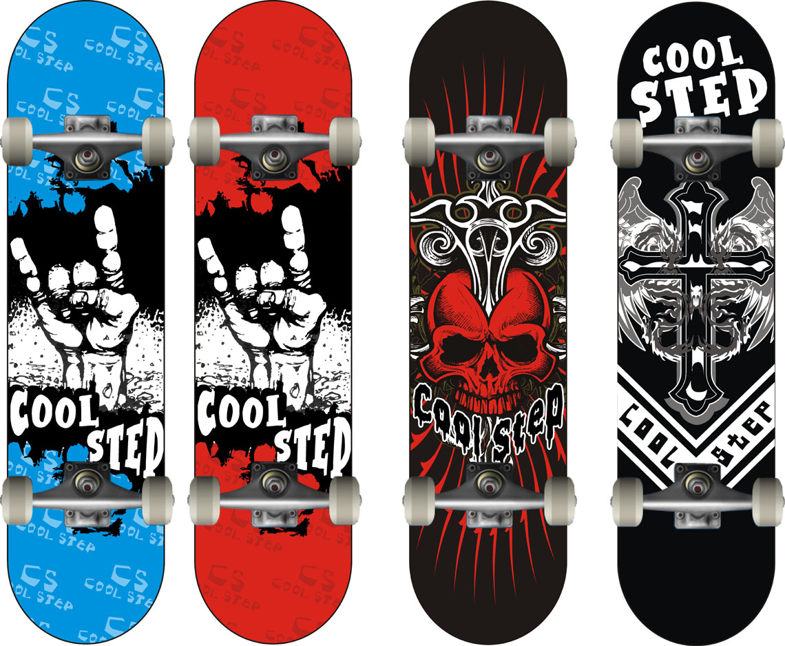 设计街头,嘻哈风格的图案,用在滑板上的图案.