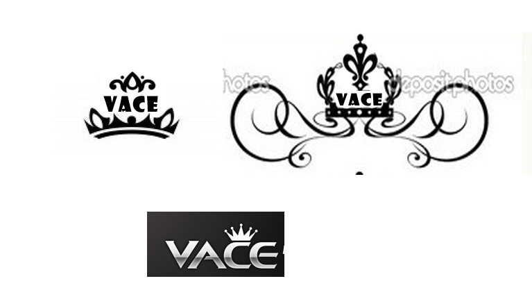 logo想要一個皇冠為原型,把vace四個字母融合進去 或者 2.設計一敢栽