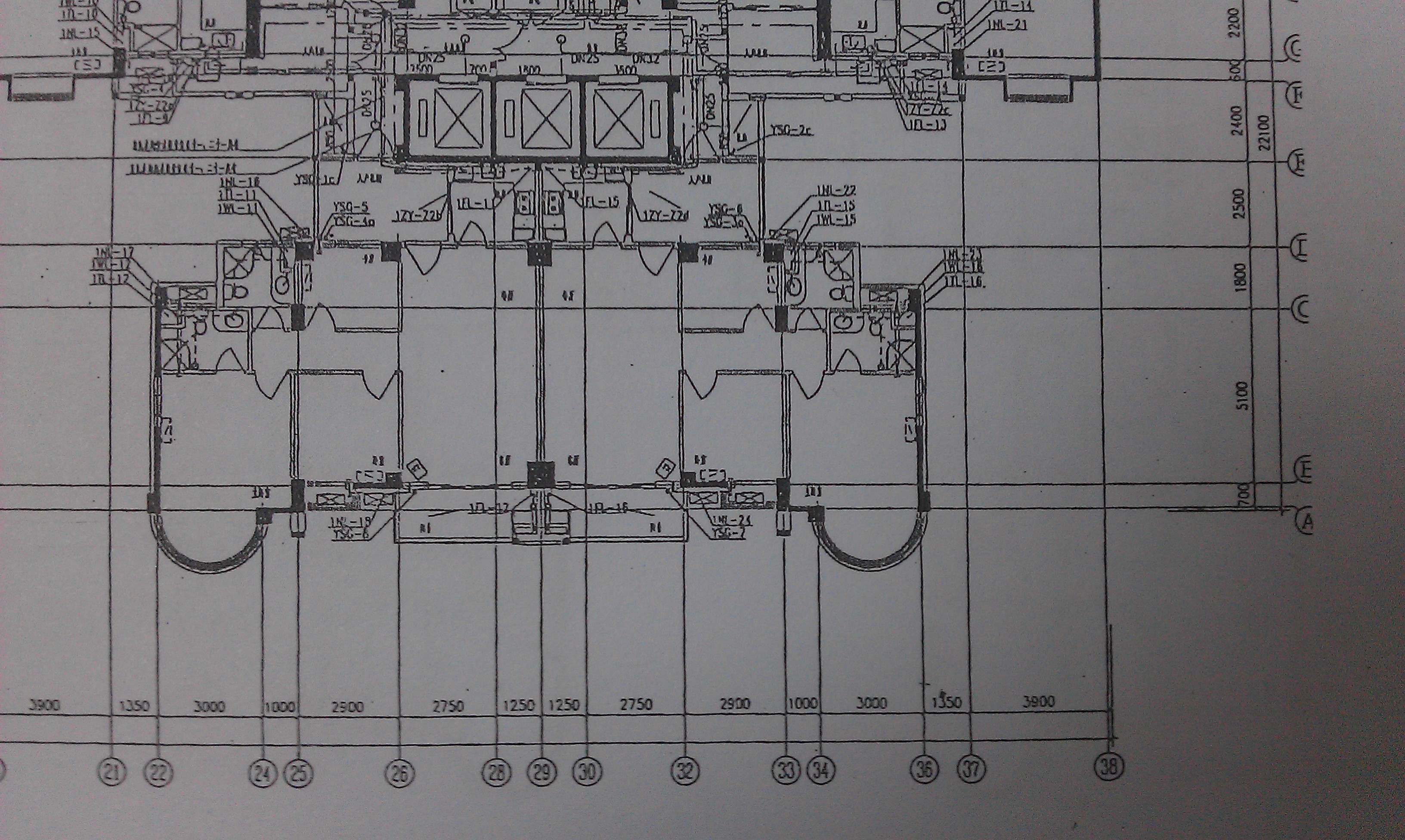 提交物业审核的平面图,给水图,电路图和拆墙图